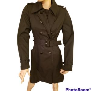 White House Black Market double breasted long trench coat ladies